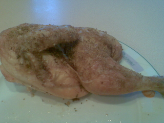 Pečené kurča na soli