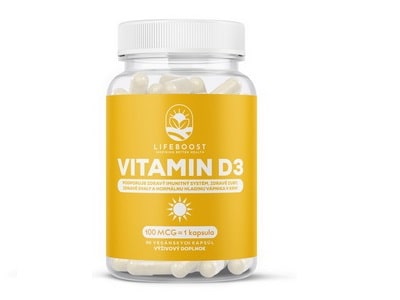 Lifeboost Vitamín D3 90 kapsúl