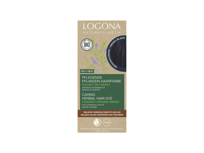 Logona Prkov farba na vlasy Indigo Black 100g