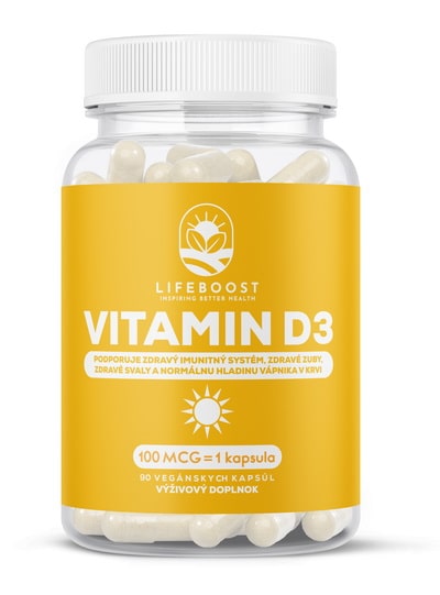 Lifeboost Vitamín D3 90 kapsúl