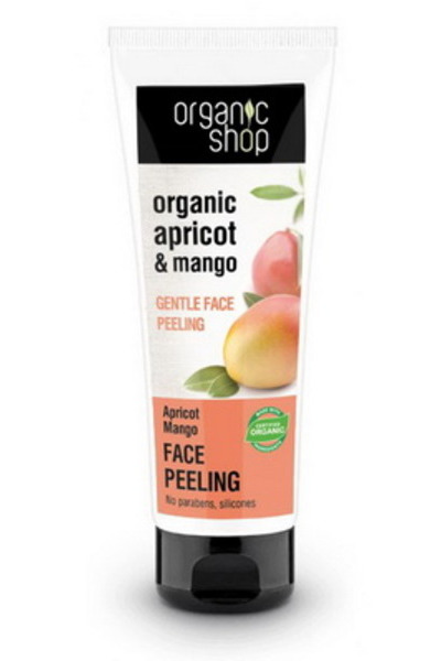 Organic Shop Marhuľa a mango jemný peeling na tvár 75ml