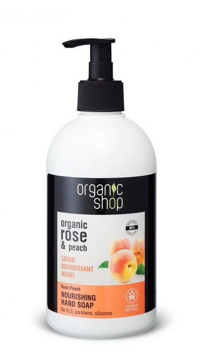 Organic Shop mydlo na ruky Rua a broskya 500ml