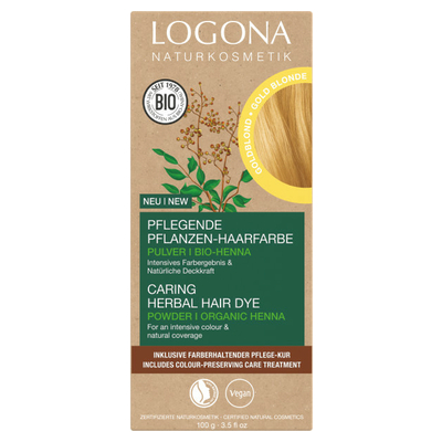 Logona Prkov farba na vlasy - Zlat blond 100g