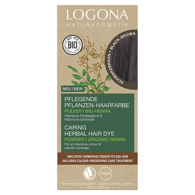 Logona Prkov farba na vlasy Black Brown 100g