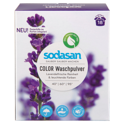 Sodasan COLOR prací prášok na farebné prádlo Levanduľa 1,01 kg